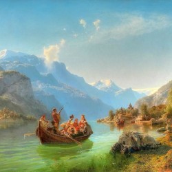 Sailing in a boat